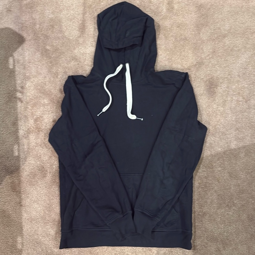 - Men’s Buck Mason Brushed Loopback Hoodie Size M Black